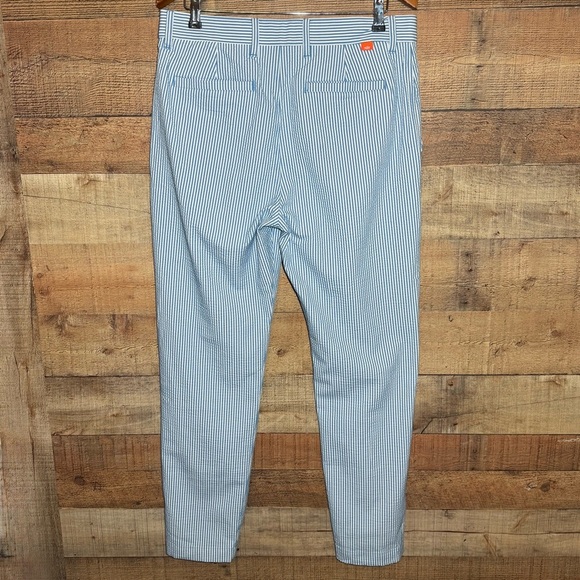 Nike Men DriFit Striped Golf Pants size 34 Seersucker Blue Pinstriped Preppy - Picture 3 of 11